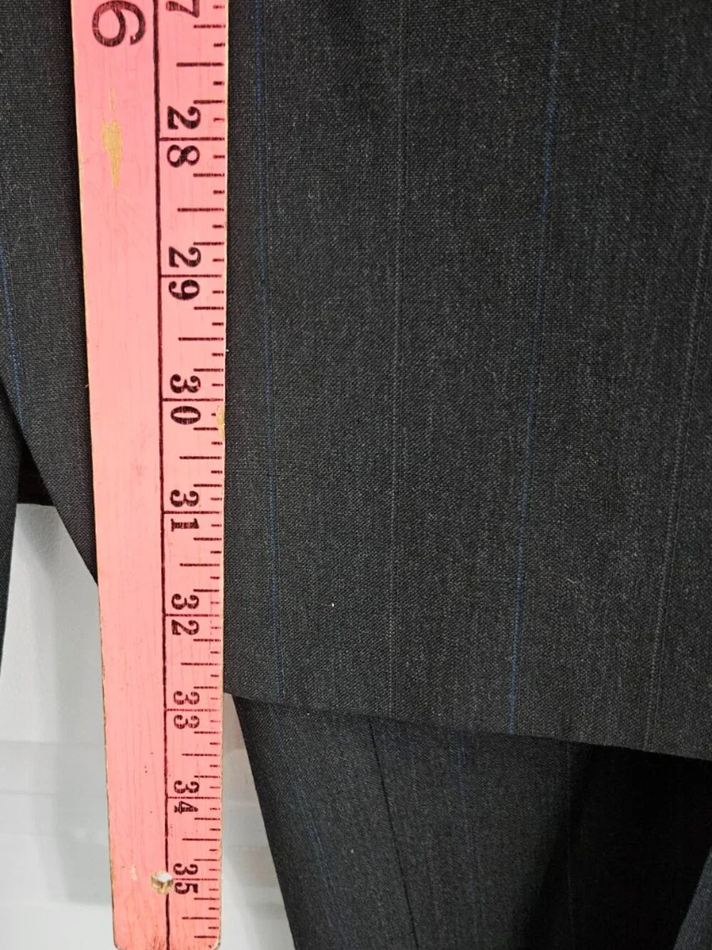 Pronto Uomo Platinum Men's Pinstripe Suit 2PC Gray Charcoal Pleated Cuffed 40W